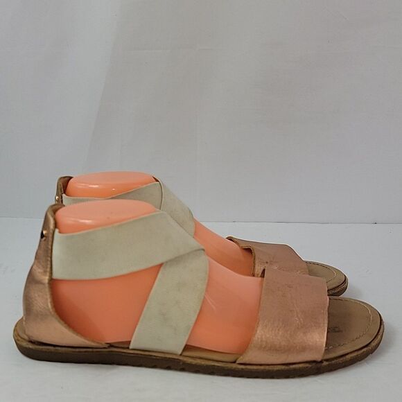 Sorel Ella II Ankle Strap Mettalic Open Toe Women's Sandals - Picture 2 of 12